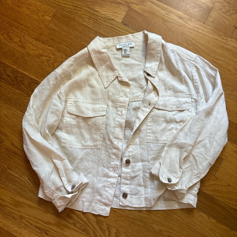 Rachel Zoe Cream Linen Shirt